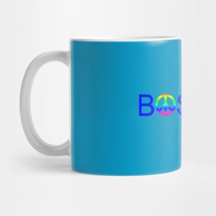 Peace, Love, and Boston Rainbow Mug